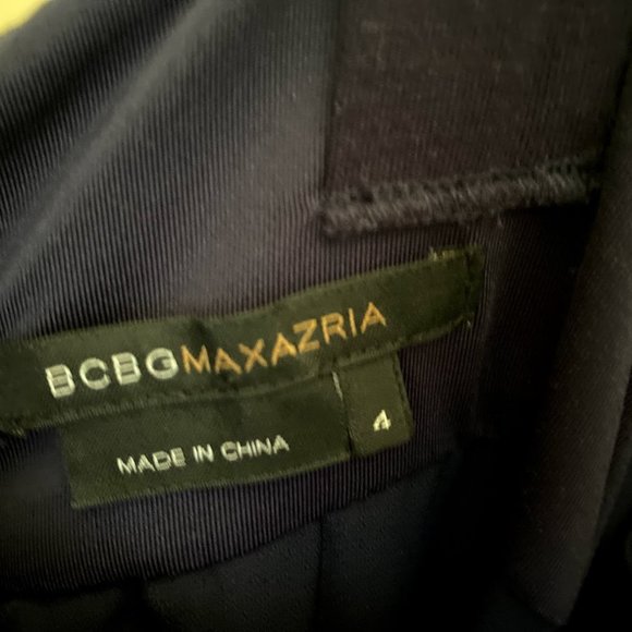 BCBGMaxAzria Navy Silk Empire Waist Bubble Dress - Picture 8 of 8